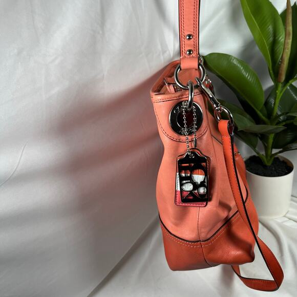 COACH Y2K Hampton 19393 Two Tone Pink Hobo Style Shoulder Bag - Picture 7 of 12